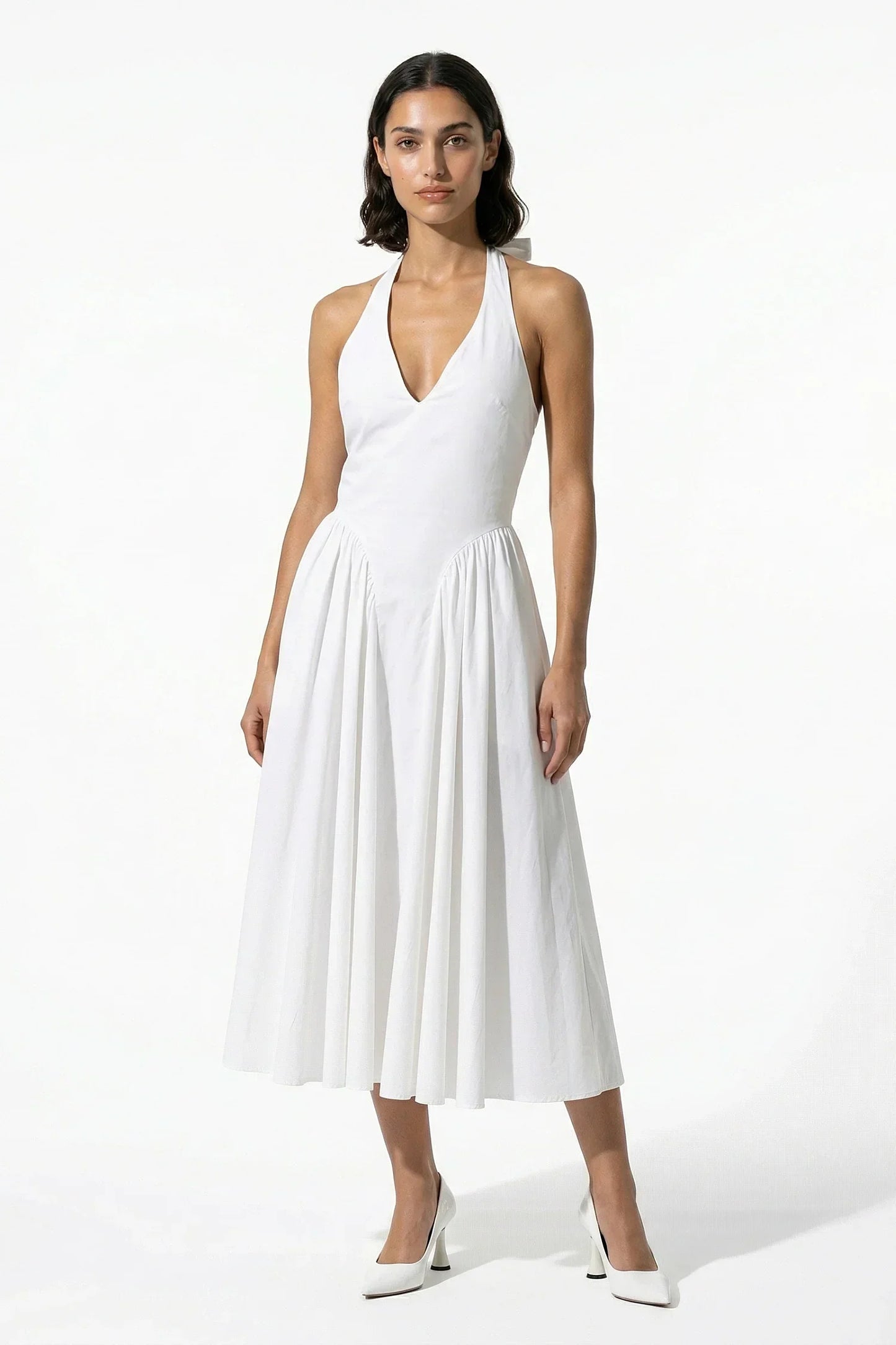 MARGUERITE | HALTER MIDI DRESS