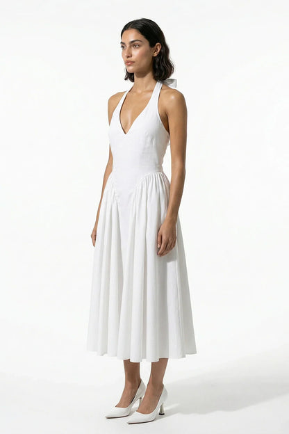MARGUERITE | HALTER MIDI DRESS