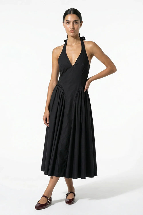 MARGUERITE | HALTER MIDI DRESS