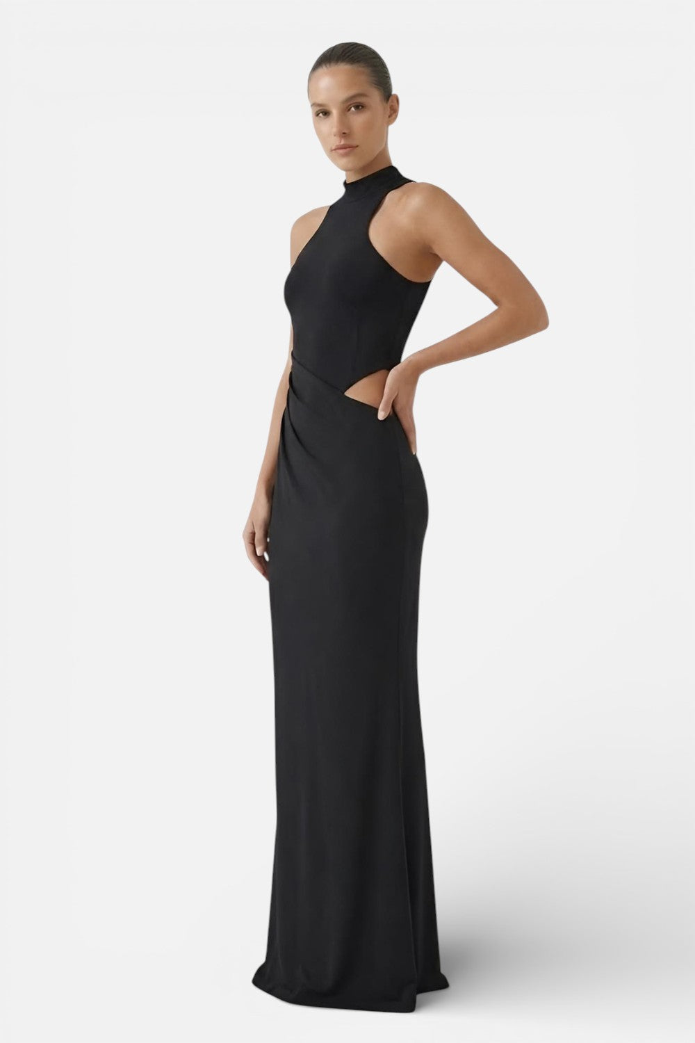 MIREILLE | HALTER MAXI DRESS - Black