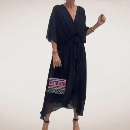 HALLE | WRAP MIDI DRESS