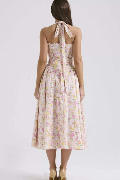 QUINN | HALTER MIDI DRESS