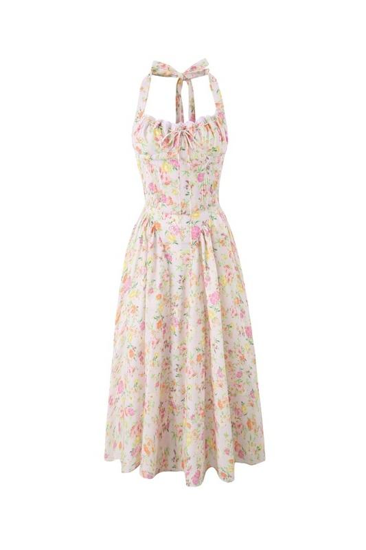 QUINN | HALTER MIDI DRESS