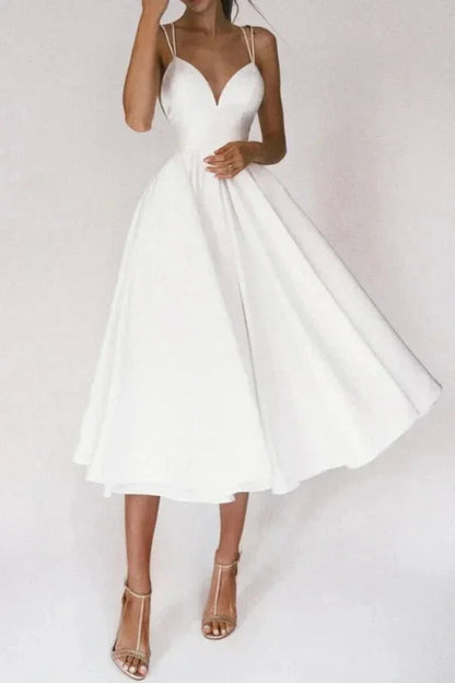 VIENNA | V NECK MIDI DRESS