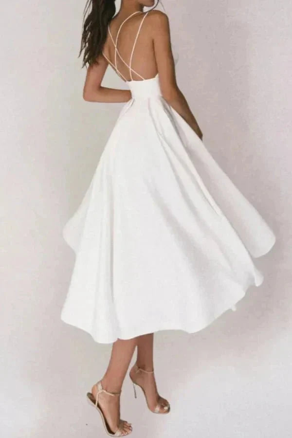 VIENNA | V NECK MIDI DRESS