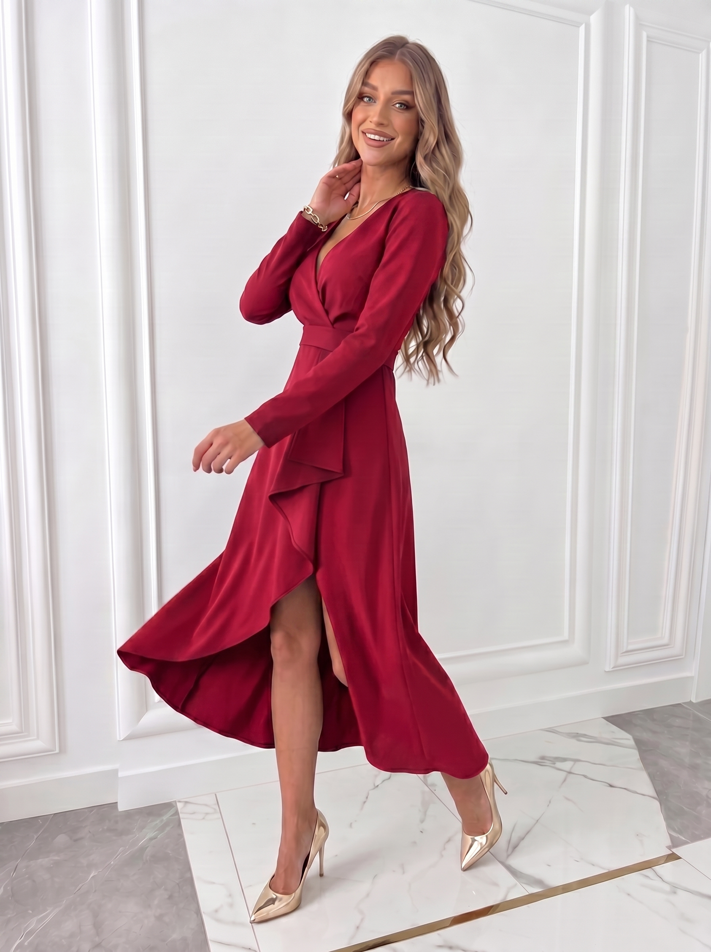 ZINNIA | WRAP MIDI DRESS