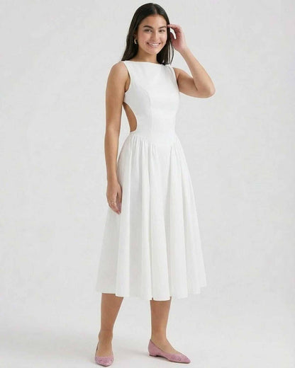 WREN | CUTOUT MIDI DRESS